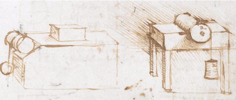 Os diagramas de Da Vinci demonstravam afinal experiências sobre a medição da fricção