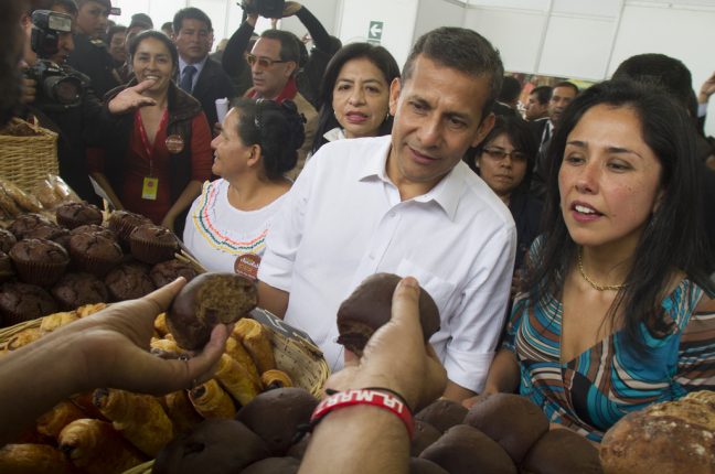 O ex-presidente do Perú, Ollanta Humala, e a ex-primeira-dama Nadine Heredia