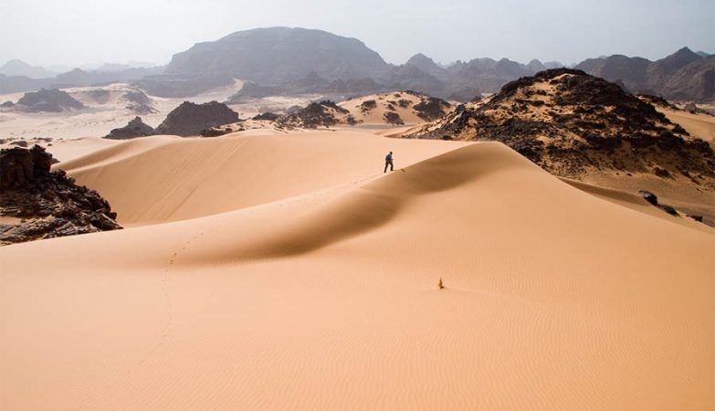 Deserto do Saara na Líbia. 