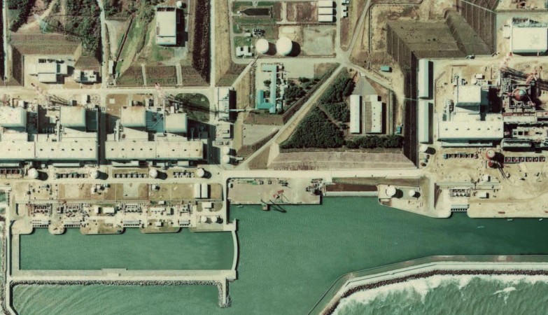 Vista aérea da central nuclear de Fukushima 
