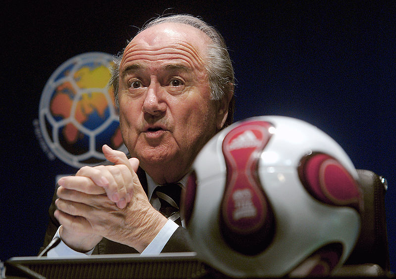 O Presidente da FIFA, Joseph Blatter