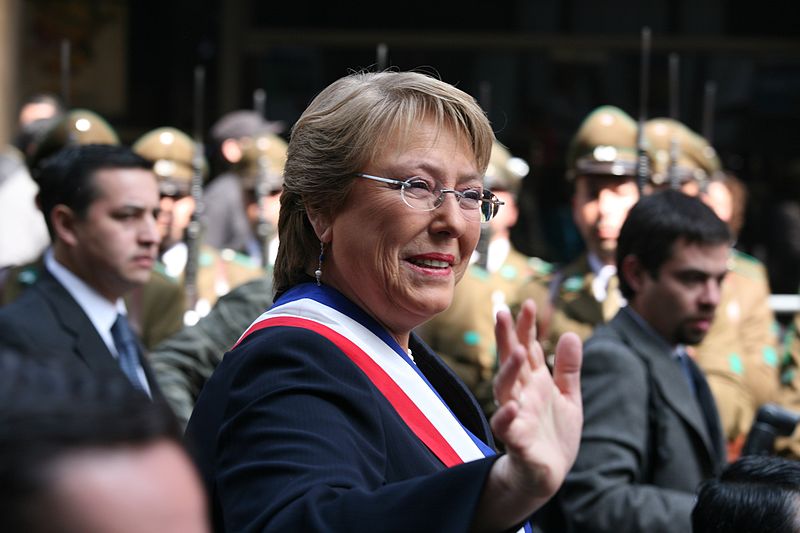 A candidata favorita a presidente do Chile, a socialista e ex-presidente Michelle Bachelet (foto: Alex Proimos / wikimedia)