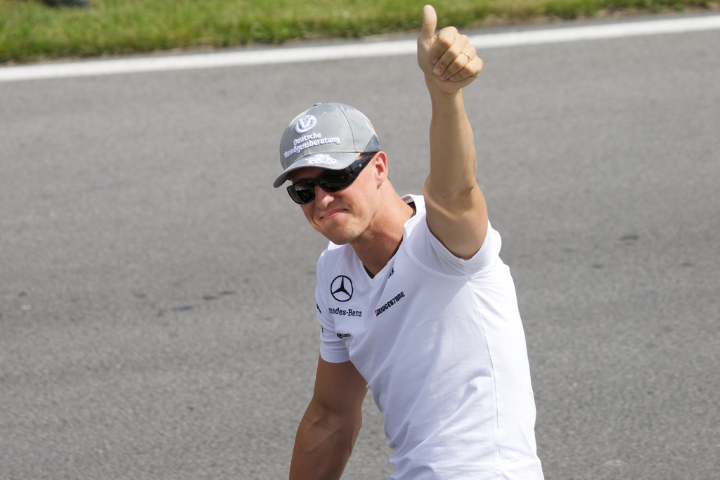 O automobilista Michael Schumacher, 7 vezes campeão do Mundo de Fórmula 1