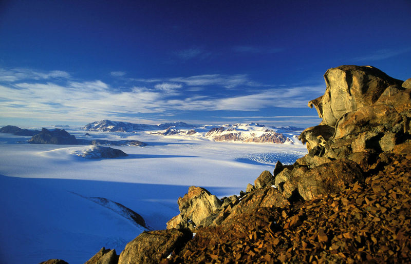 Montanhas Transantárticas, Victoria Land, vista do Cabo Roberts (foto: Hannes Grobe, Alfred Wegener Institute)