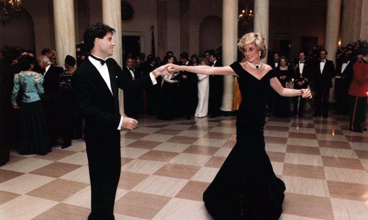 John Travolta com a Princesa Diana