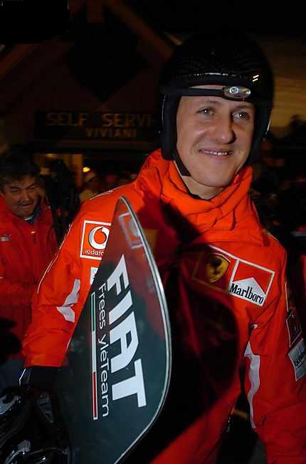 O automobilista Michael Schumacher, 7 vezes campeão do Mundo de Fórmula 1