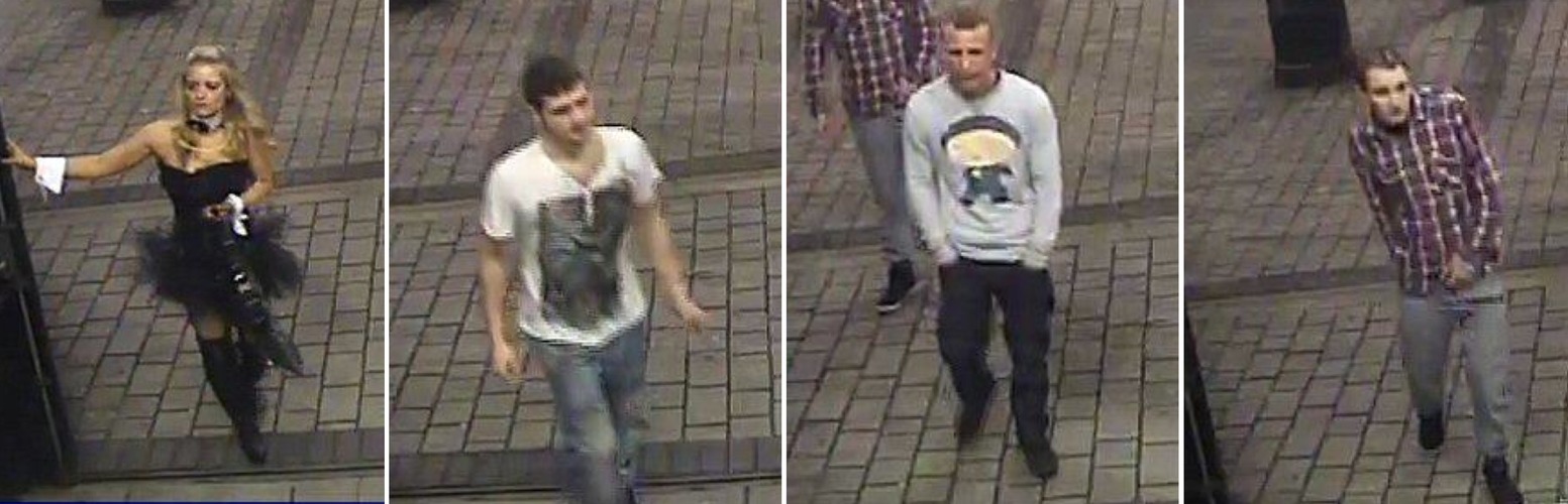Os 4 alegados agressores procurados pela polícia britânica  (foto: British Transport Police)