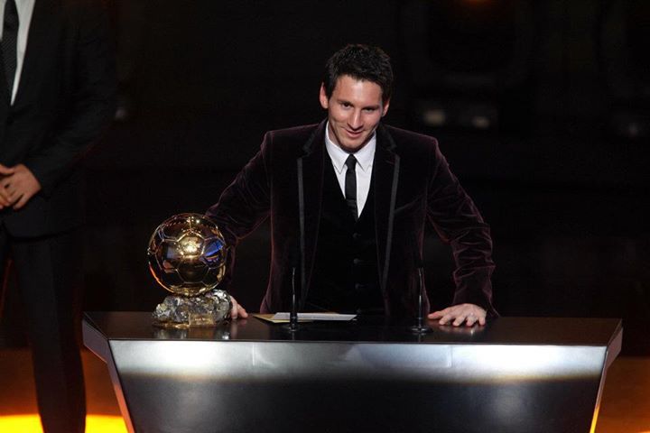 Leo Messi na "Bola de Ouro 2011"