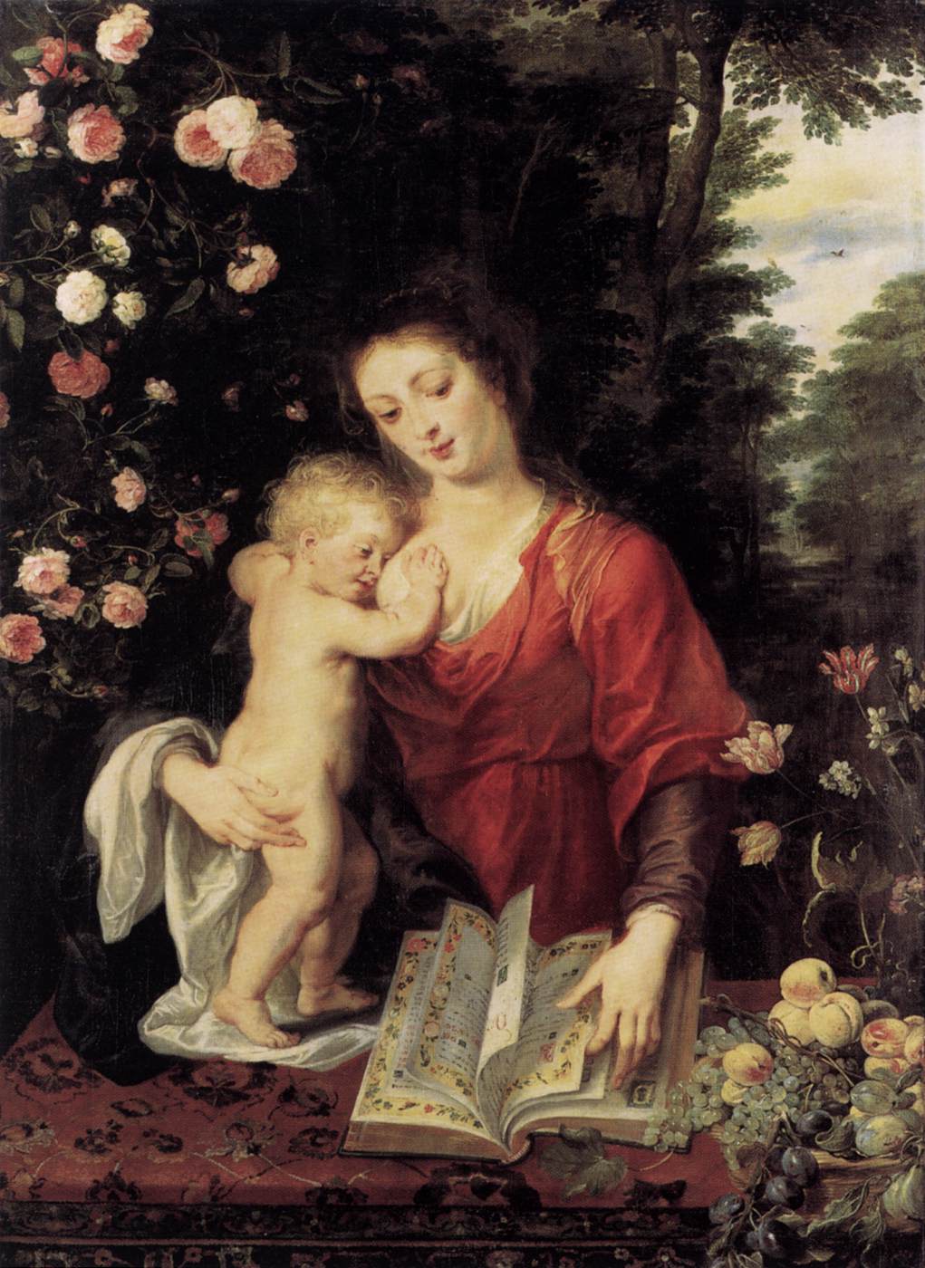 A Virgem e a Criança, óleo de Peter Paul Rubens, 1624