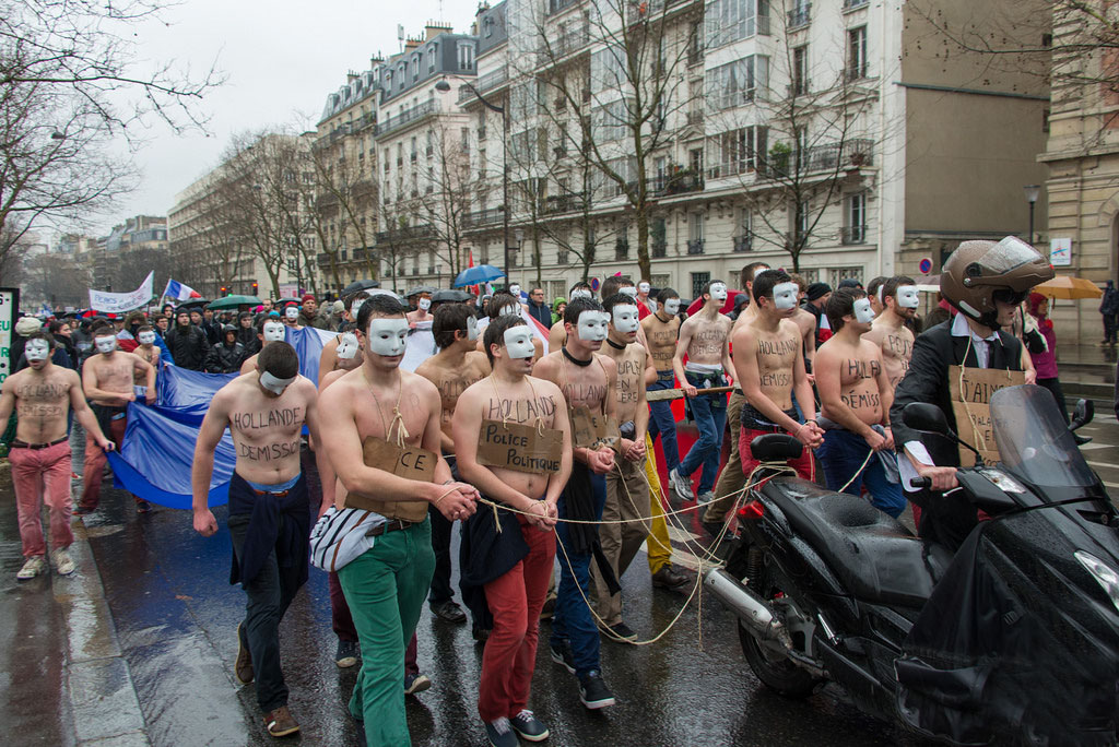 Manifestação '"Jour de colère' conta Hollande em Paris