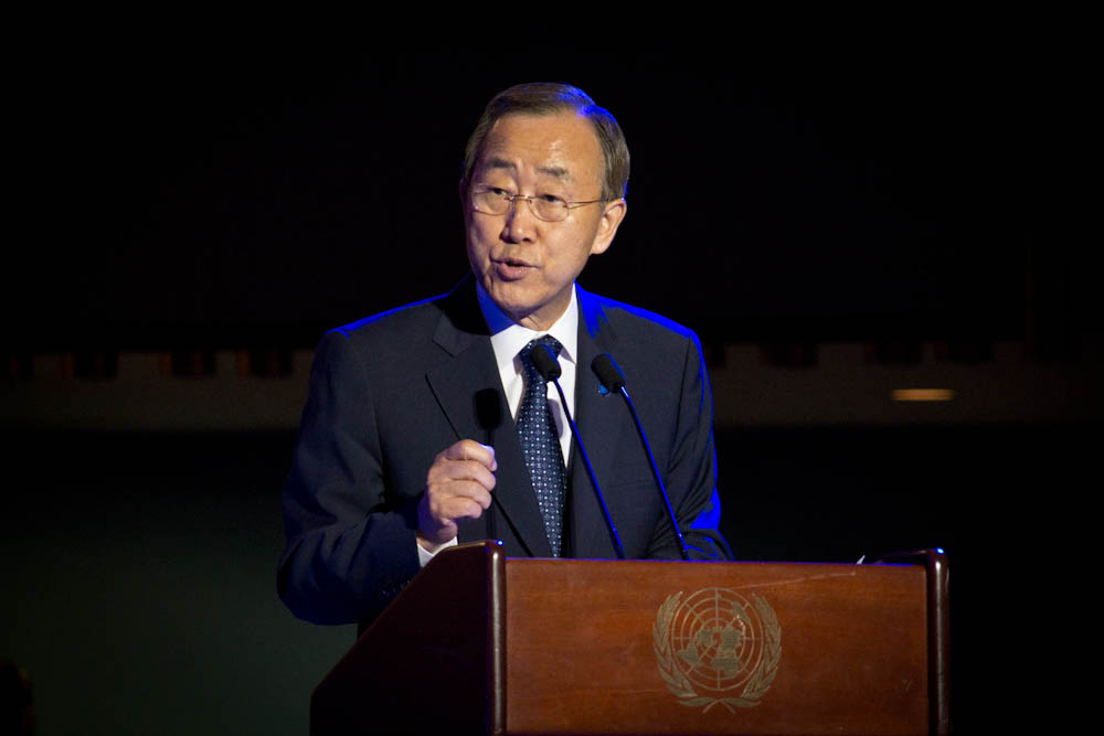 O secretário-geral da Organização das Nações Unidas, Ban Ki-moon