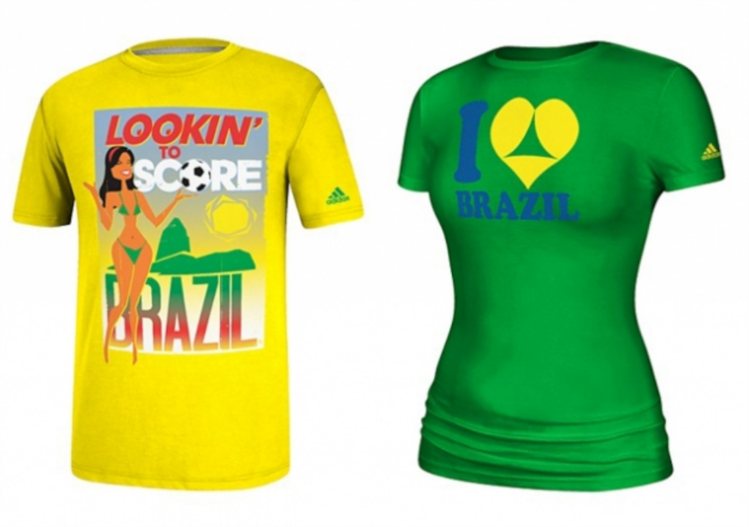 As t-shirts da Adidas para o Mundial 2014 no Brasil causaram polémica pela sua conotação sexual