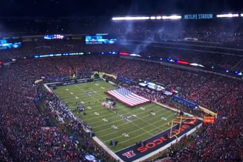O Super Bowl de 2014 teve lugar no MetLife Stadium, em Nova Jersey.