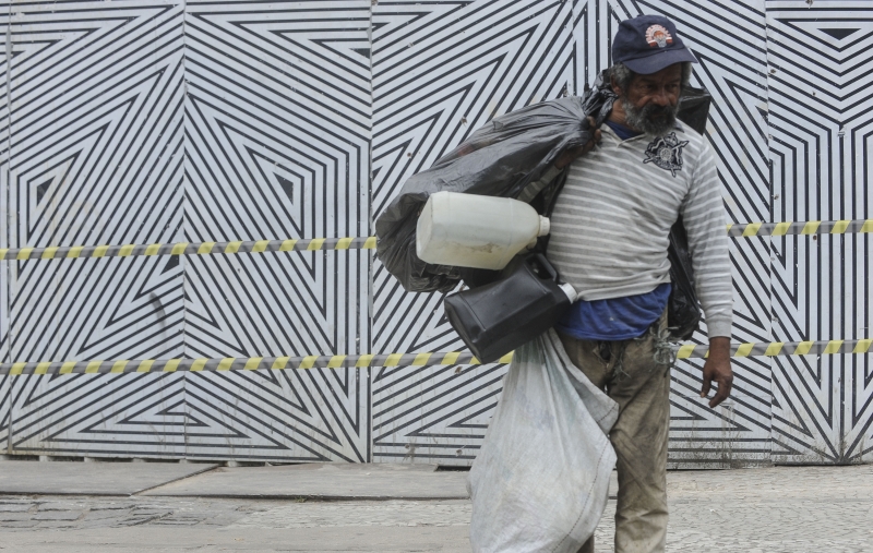 Sem-abrigo, morador de rua no Rio de Janeiro