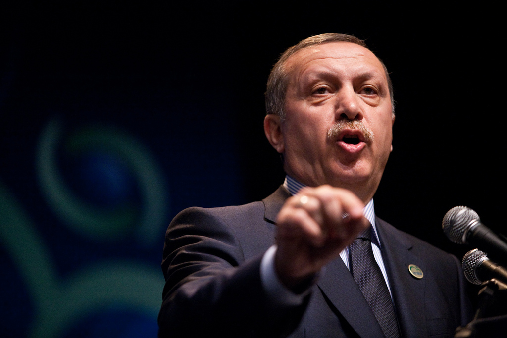 O primeiro-ministro da Turquia, o islamita Recep Tayyip Erdogan.