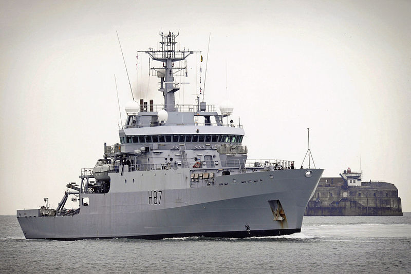 O navio de patrulha HMS Echo da Marinha do Reino Unido