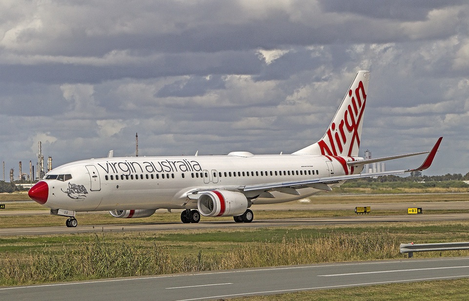 Avião Boeing 737-800 da Virgin Australia no aeroporto de Brisbane