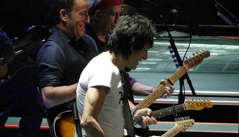 Os Rolling Stones com Bruce Springsteen