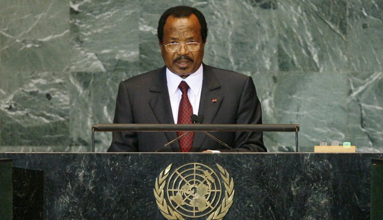 Paul Biya, presidente dos Camarões, discursa nas Nações Unidas