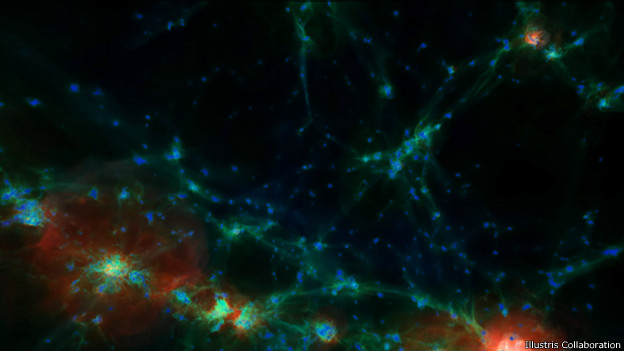 A imagem mostra explosões que geraram planetas e estrelas, 4 mil milhões de anos após o Big Bang
