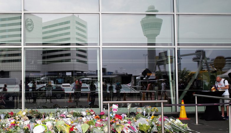 Memorial às vítimas do voo MH17, no Amsterdam Schiphol Airport 
