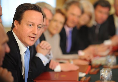 O primeiro ministro, David Cameron, em reunião do executivo britânico