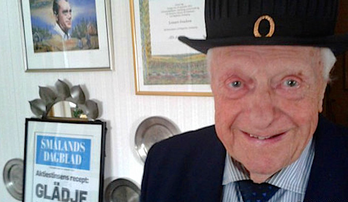 Lennart Israelsson, 98 anos, candidato a vereador