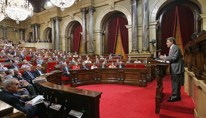 Artur Mas, presidente do governo catalão, no Parlament de Catalunya