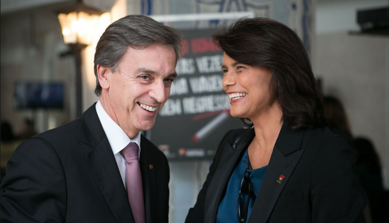 Os secretários de estado João Grancho (esq.) e Teresa Morais (dir.)