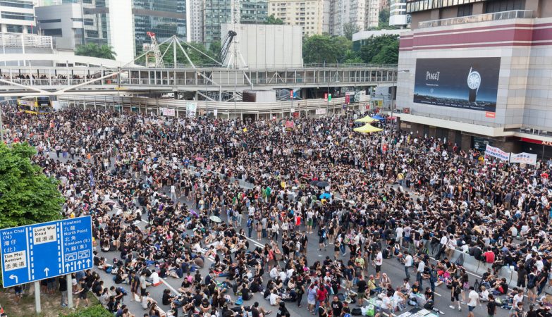 O movimento Occupy Central ocupa as ruas de Hong Kong
