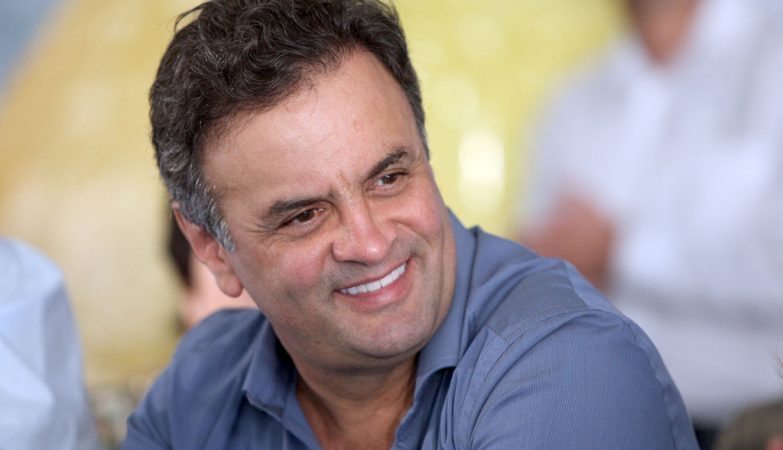 O senador Aécio Neves, candidato do PSDB à presidência do Brasil