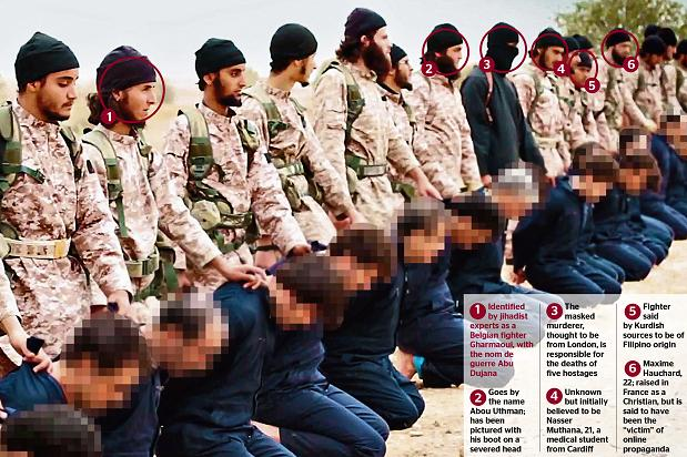 Jihadistas do Estado Islâmico, entre os quais o luso-descendente Abou Uthman