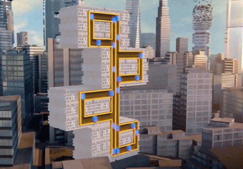 A capacidade de movimento horizontal dos elevadores abre possibilidades arquitectónicas revolucionárias