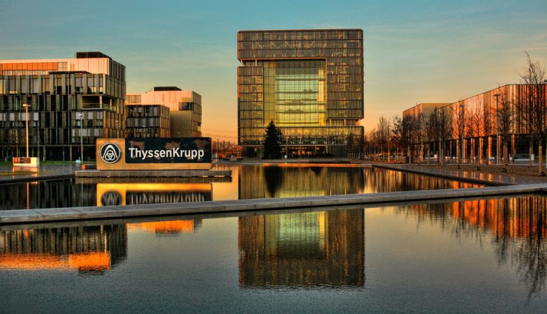 O edifício sede da ThyssenKrupp, em Essen, na Alemanha