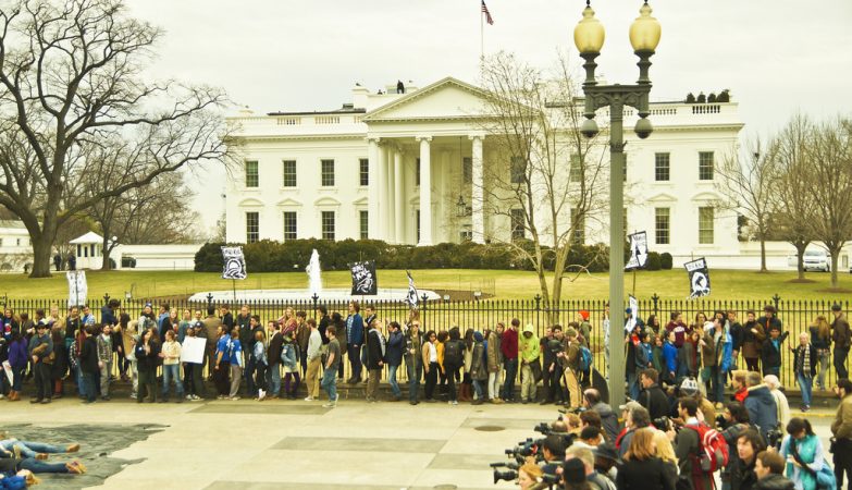 A Casa Branca, em Washington DC, residência oficial do presidente dos Estados Unidos