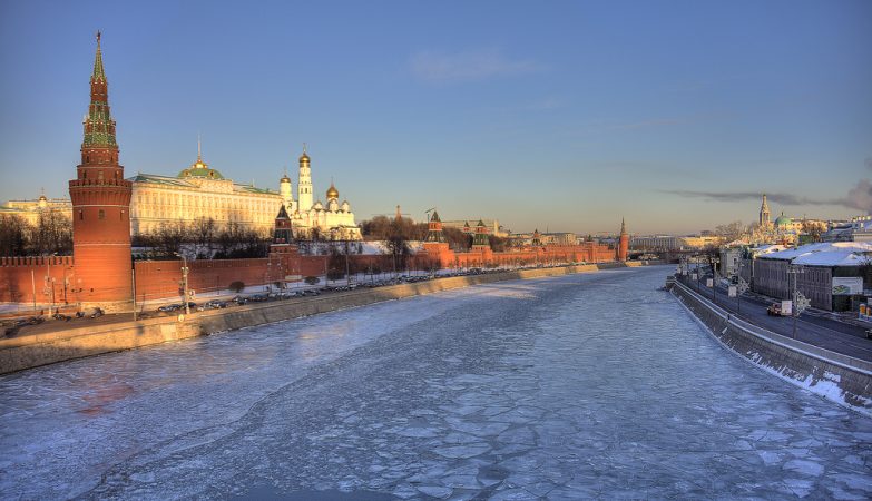 Pôr de Sol de inverno no Kremlin, Moscovo