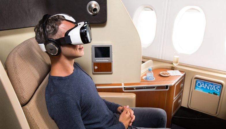 Samsung Gear VR nas viagens da Quantas