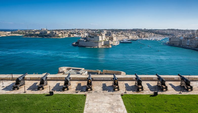 O porto de La Valleta, em Malta