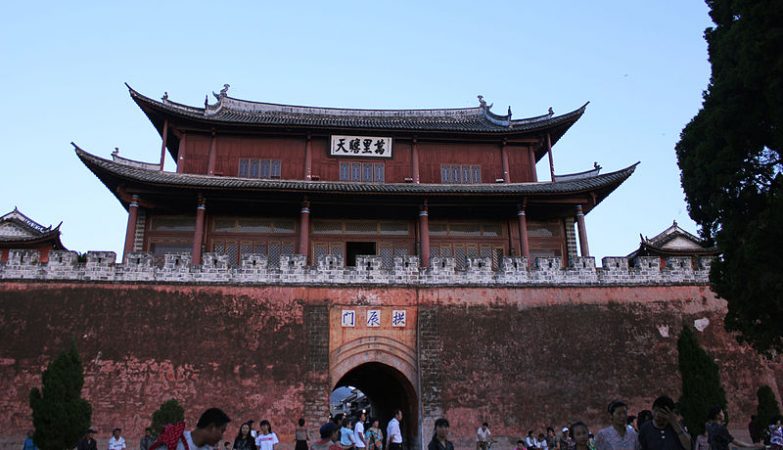 A histórica Torre Gongchen, em Weishan, na China