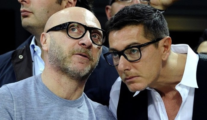 Os designers de moda Domenico Dolce e Stefano Gabbana