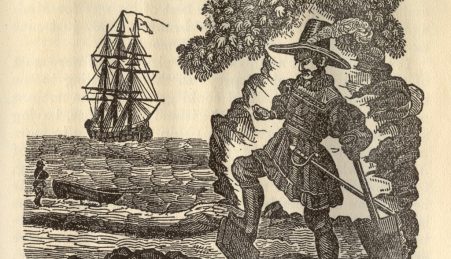 O pirata escocês William Kidd inspirou o autor Robert Louis Stevenson a escrever A Ilha do Tesouro, em1883