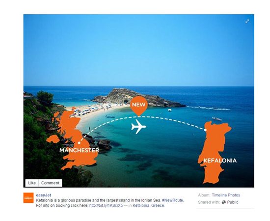 easyJet diz que a ilha grega de Keafolina é no Norte de Portugal