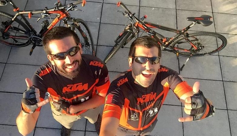 Rodrigo e Afonso Liberal Fernandes, promotores do Cycling Between Towers