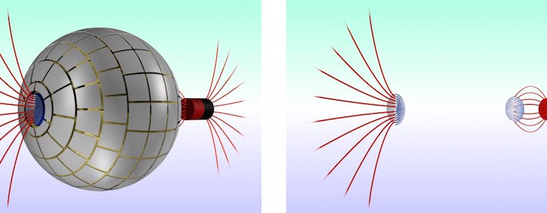 O dispositivo de Jordi Prat permite ocultar o campo magnético do wormhole e torná-lo invisíivel a partir do exterior