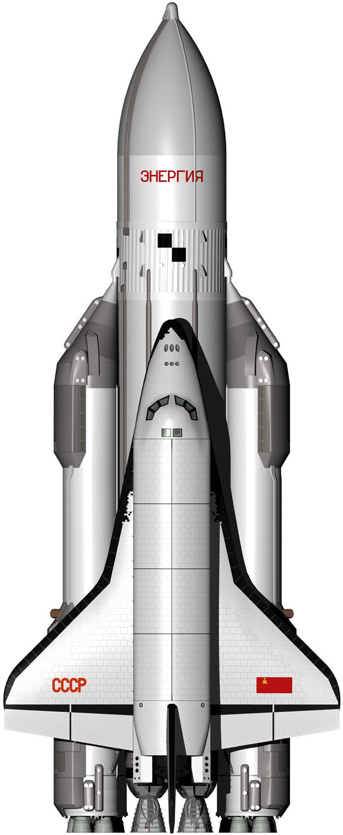 O space shuttle russo Buran 1.01 com um lançador Energya