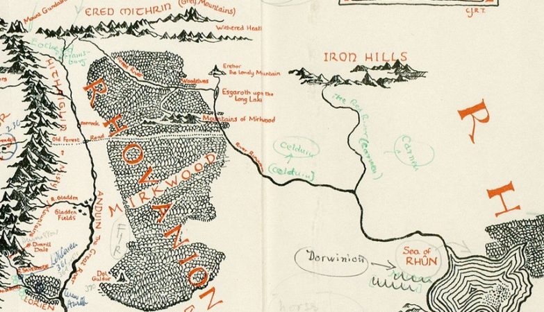 A Blackwell's Rare Books considerou o Mapa da Terra Média anotado por Tolkien "uma das obras mais importantes do autor a emergir nos últimos anos"