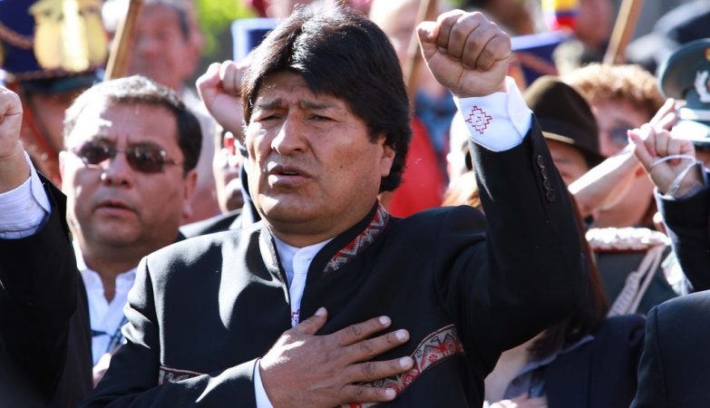 Evo Morales, o presidente da Bolívia