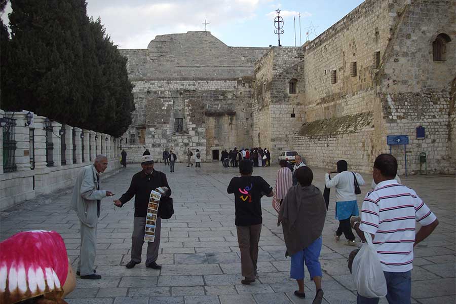 Exterior da Igreja da Natividade, em Jerusalém