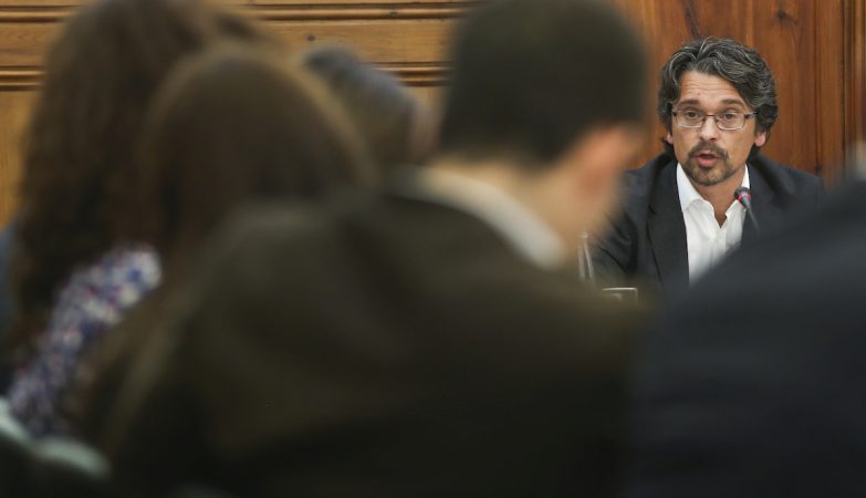 O Diretor de Informação da TVI e da TVI24, Sérgio Figueiredo, durante a sua audição na Comissão Parlamentar de Inquérito ao Banif