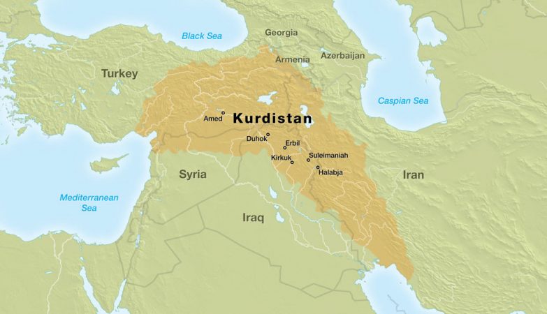 Mapa do Curdistão
